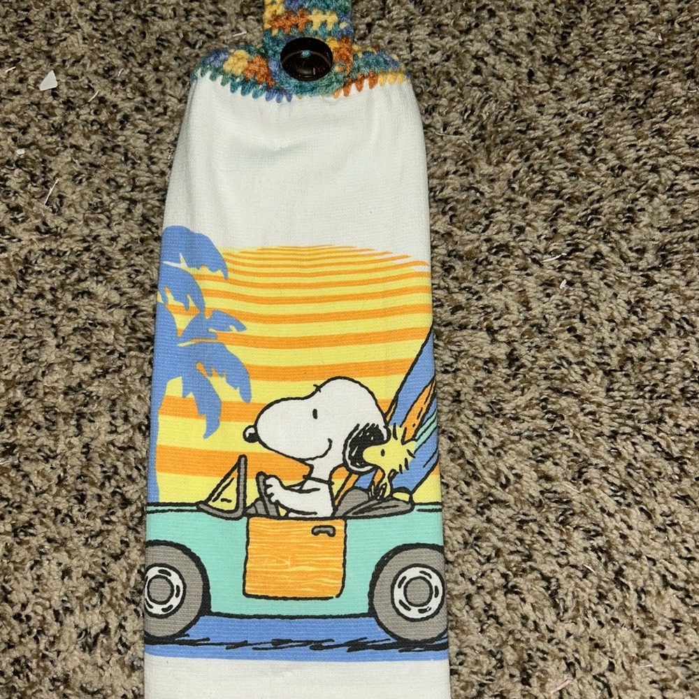 Snoopy at the Beach Hanging Towel